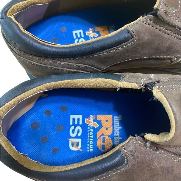 Timberland Pro Men’s Sz 9-Brown Branston ESD Alloy Safety Toe Shoes 91694 - Picture 8 of 9